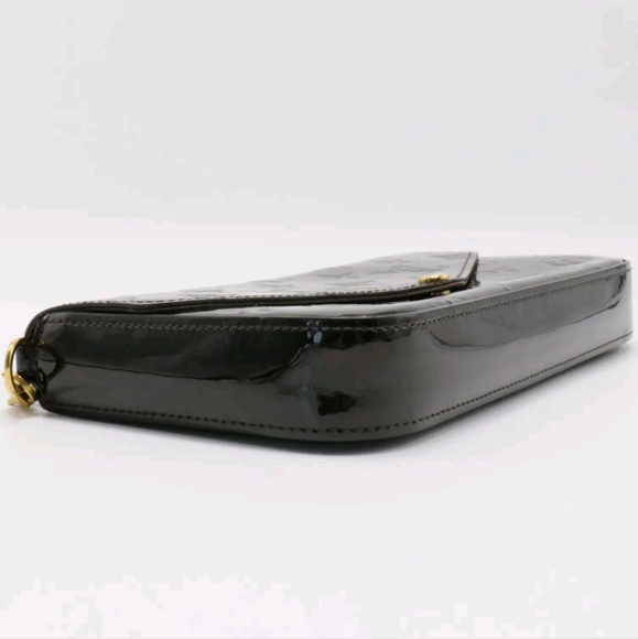 LOUIS VUITTON PATENT LEATHER MONOGRAM VERNIS POCHETTE FELICIE - Picture 4 of 9